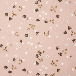 Printed Cotton YPOSIA Tea Rose / Bronze